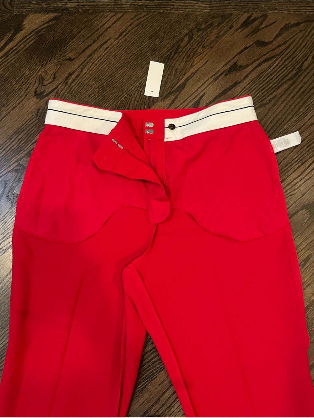 Ann Taylor Red Tailored Pants Wide leg high waist, Brand new w/ tag Size 14 - Picture 9 of 11